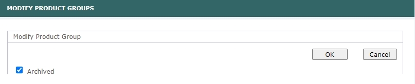 Archive a Product Group