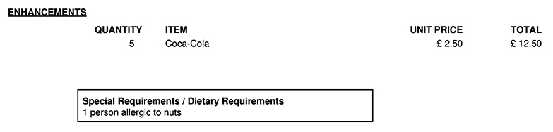 Notes Showing on Invoice